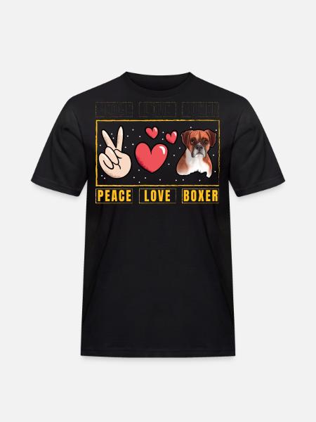 Peace Love Boxer - T-shirt Workwear homme - noir