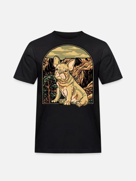 French Bulldog - Men's Workwear T-Shirt - black