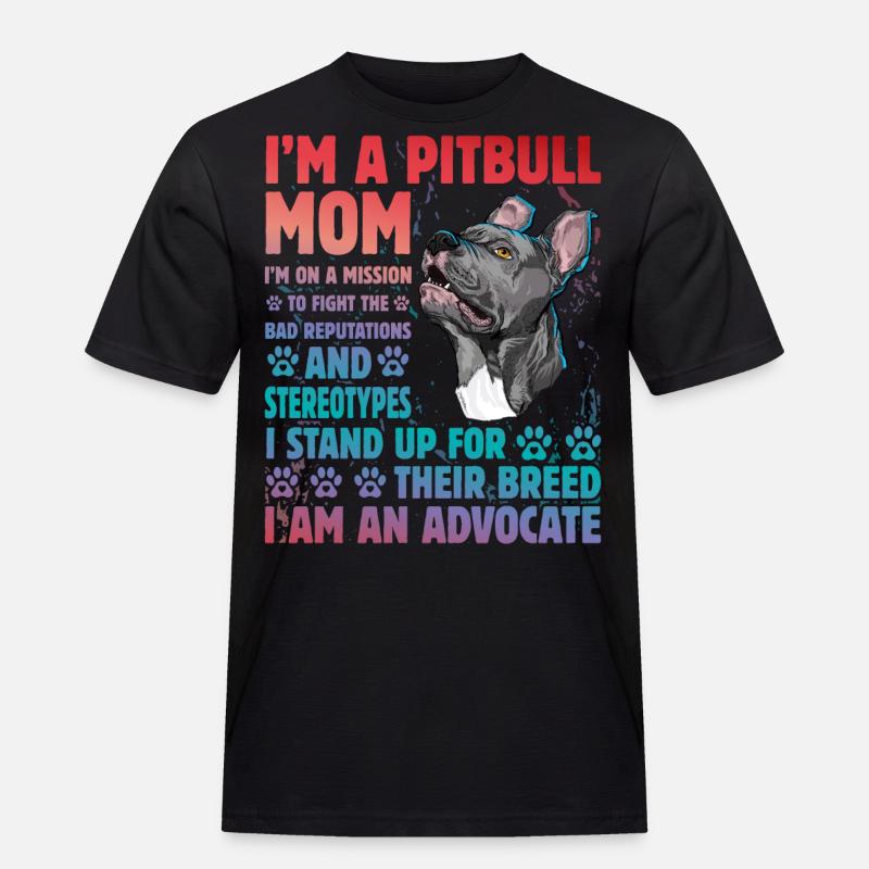 Pitbull Lustiger Spruch - Männer Workwear T-Shirt - Schwarz