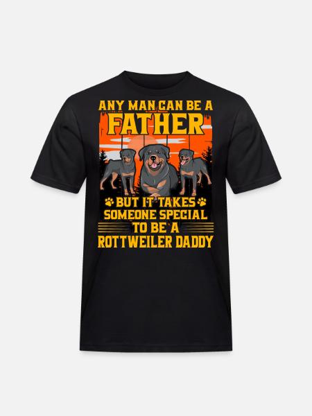 Rottweiler Daddy - Men's Workwear T-Shirt - black