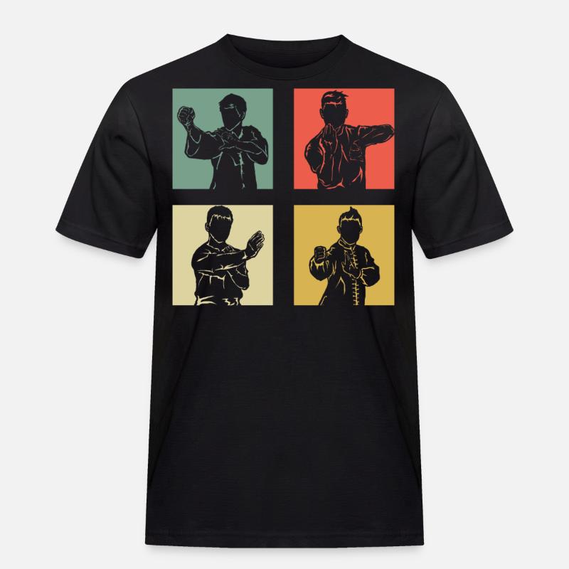 Wing Chun Kung Fu - Männer Workwear T-Shirt - Schwarz
