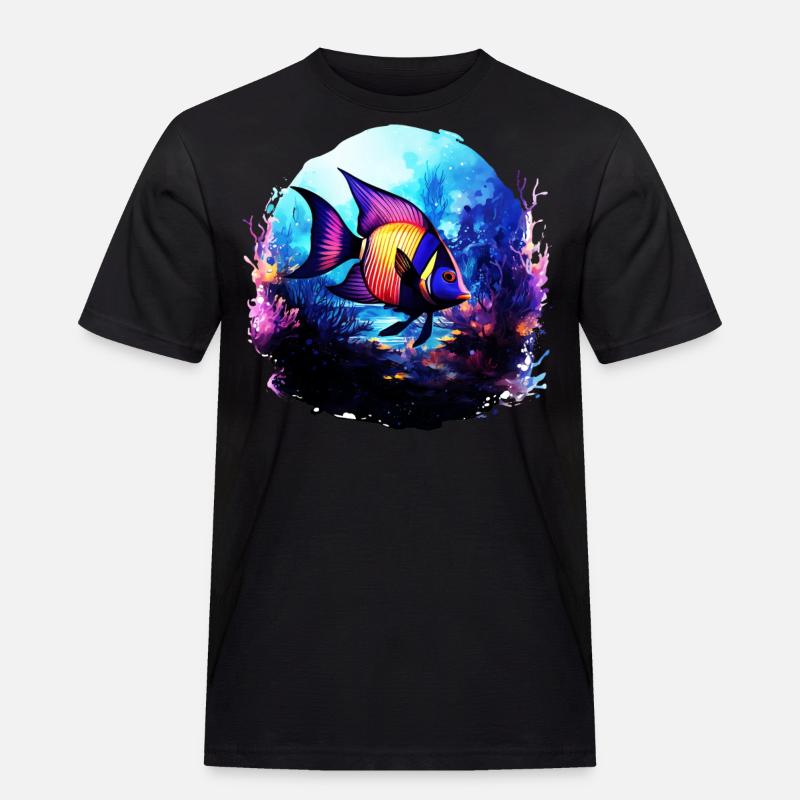 Skalar - Männer Workwear T-Shirt - Schwarz