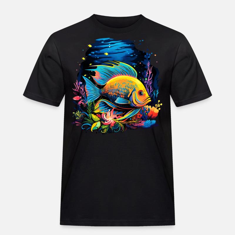 Skalar - Männer Workwear T-Shirt - Schwarz
