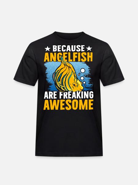 Because Angelfish are freaking Awesome - Men's Workwear T-Shirt - black