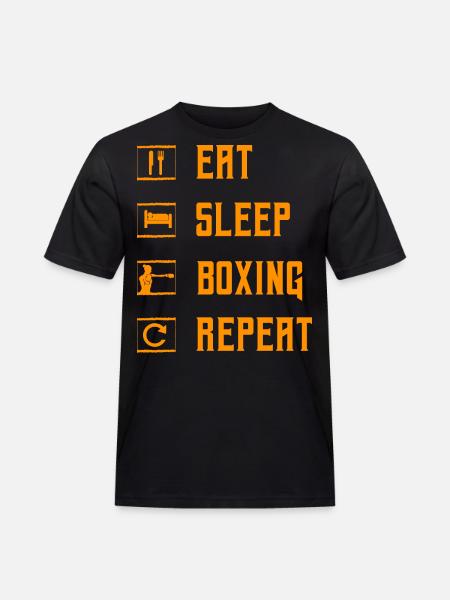 Eat Sleep Boxing Repeat - Men's Workwear T-Shirt - black