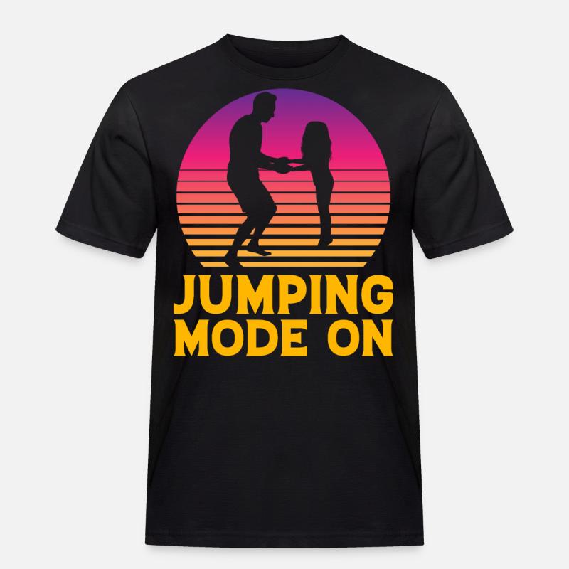 Sprungmodus ein - Männer Workwear T-Shirt - Schwarz