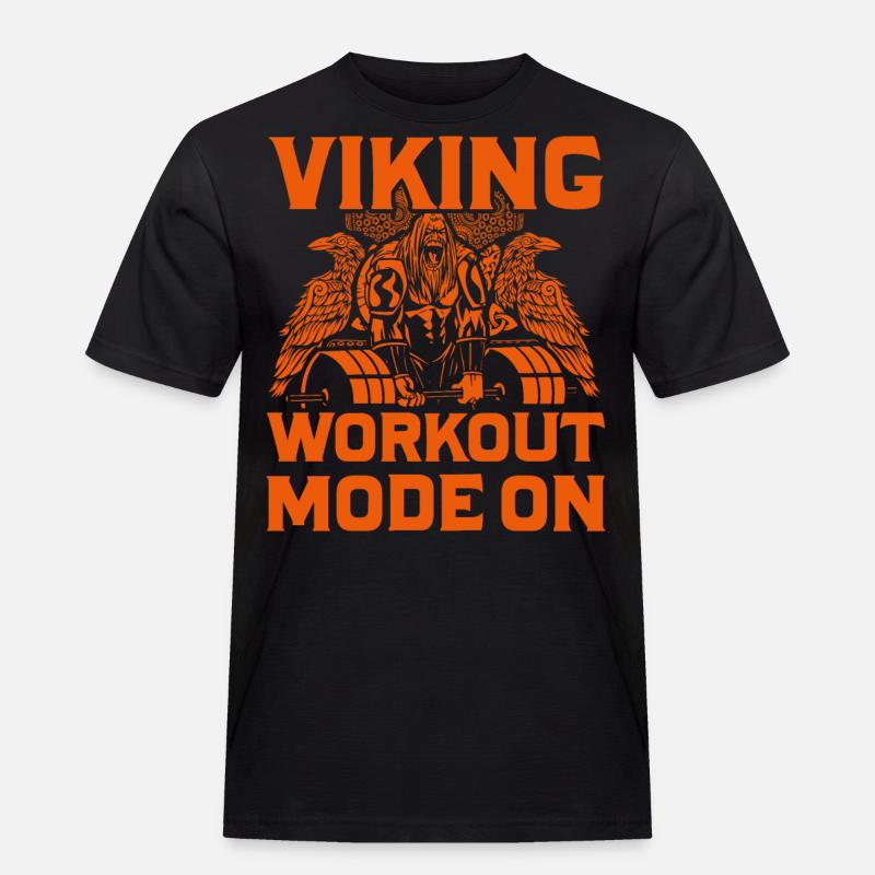 Viking Workout Modus Ein - Männer Workwear T-Shirt - Schwarz