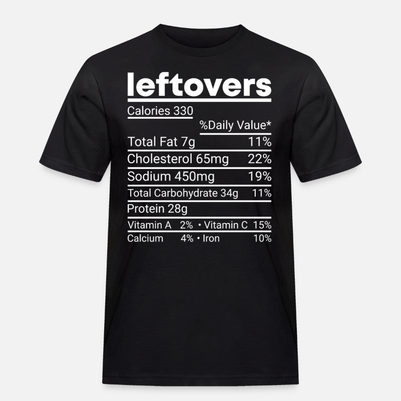 No Waste - Essensreste Nährwerte Check! - Männer Workwear T-Shirt - Schwarz