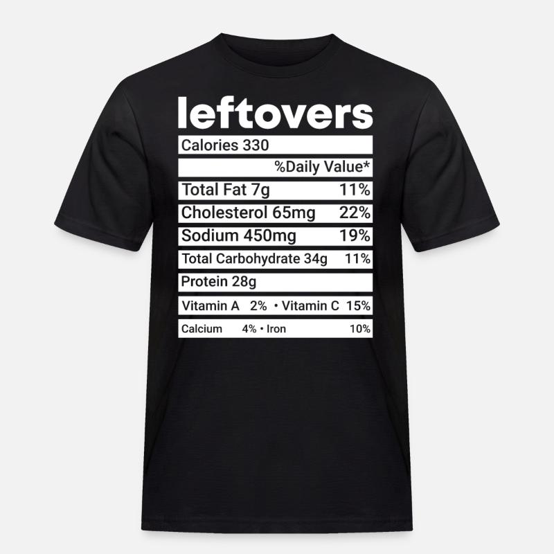 No Waste - Essensreste Nährwerte Check! - Männer Workwear T-Shirt - Schwarz