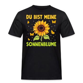Du bist meine Sonnenblume Partnerschaft Garten - Männer Workwear T-Shirt - Schwarz - Vorne - AI Model Male 178 light (178cm)