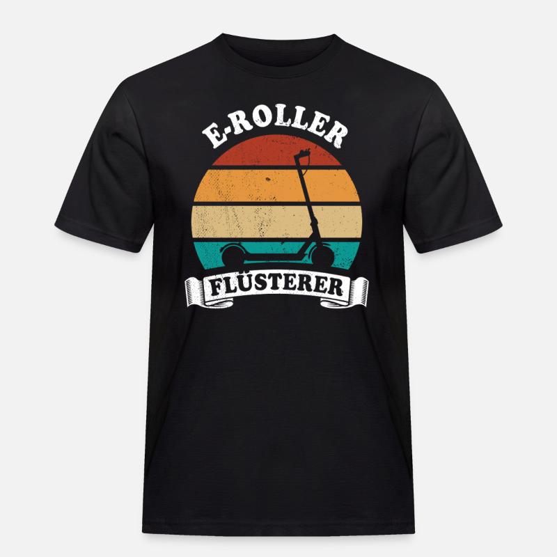 E-Roller Flüsterer E-Scooter, Elektro Roller - Männer Workwear T-Shirt - Schwarz