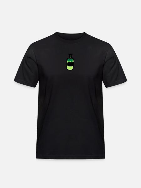 alkohol - Männer Workwear T-Shirt - Schwarz