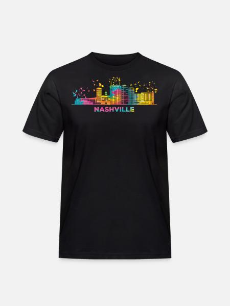Nashvillian Skyline Nashville - Men's Workwear T-Shirt - black