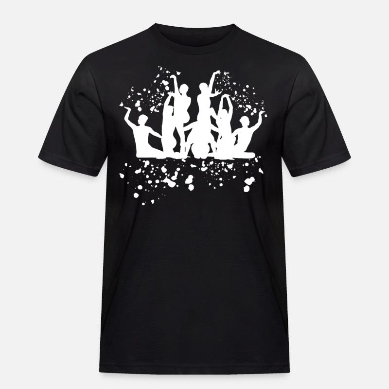 Artistic Swim Team Synchronschwimmen - Männer Workwear T-Shirt - Schwarz