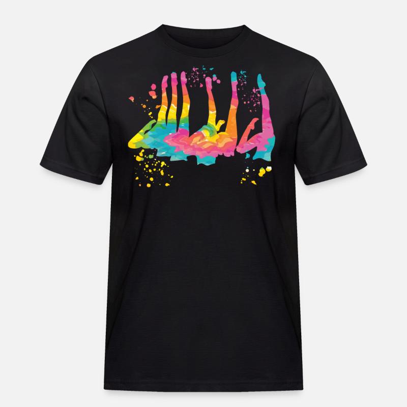 Artistic Swim Team Synchronschwimmen - Männer Workwear T-Shirt - Schwarz