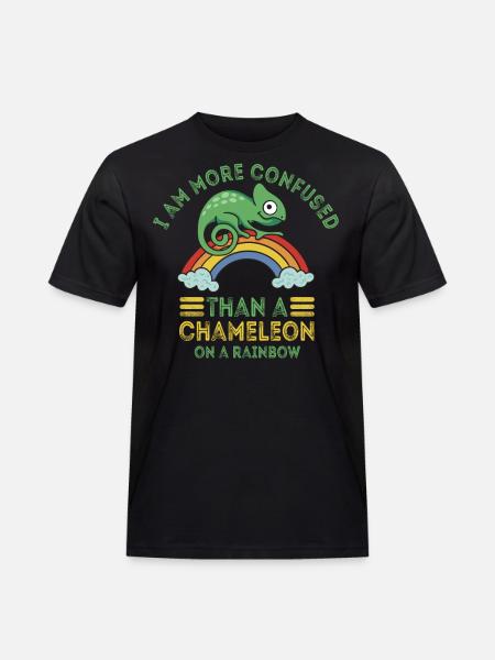 I'm more confused than a chameleon - Men's Workwear T-Shirt - black