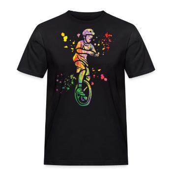Unicyclist unicycle unicycle - Men's Workwear T-Shirt - black - Front - AI Model Male 178 light (178cm)