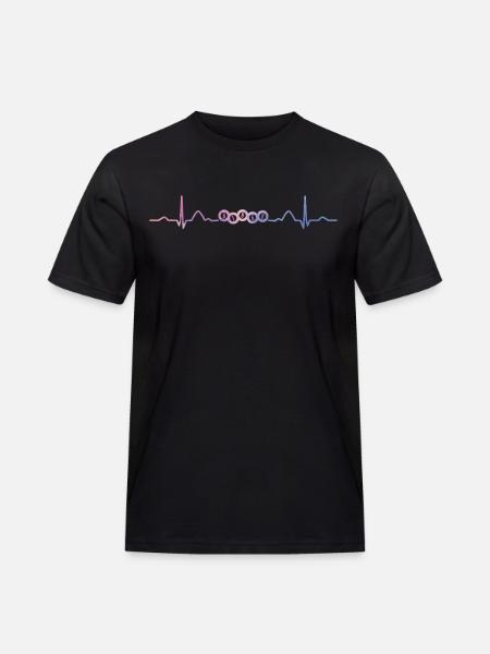 Bingo Balls Heartbeat Ekg Bingo - Men's Workwear T-Shirt - black