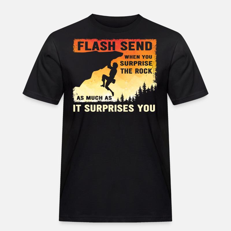 Boulderer Flash Send Bloc - T-shirt Workwear homme - noir