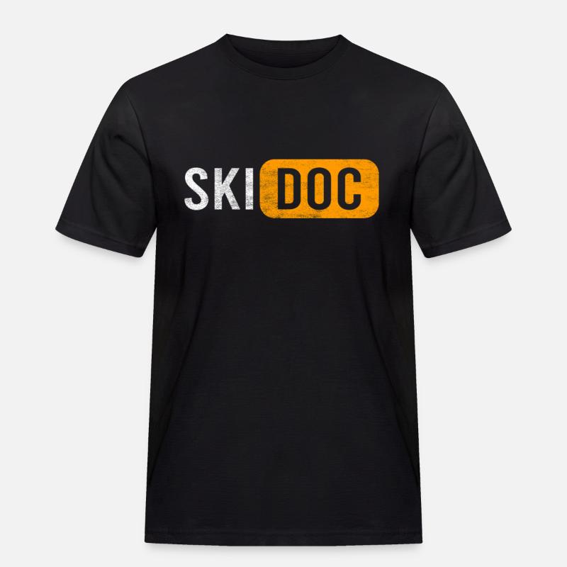 Ski Doc Wintersport - Männer Workwear T-Shirt - Schwarz
