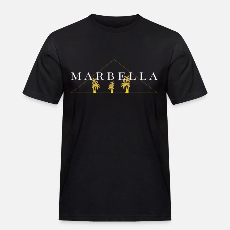 Marbella - Männer Workwear T-Shirt - Schwarz