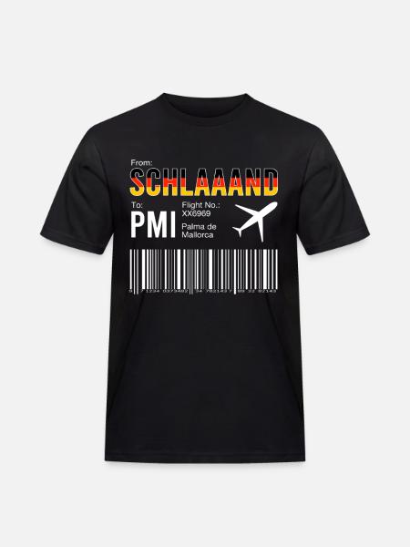 Mallorca boarding pass - Men's Workwear T-Shirt - black