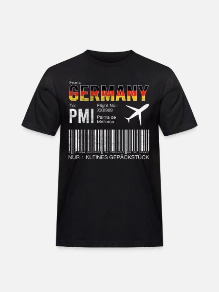 Flugticket Palma - Männer Workwear T-Shirt - Schwarz