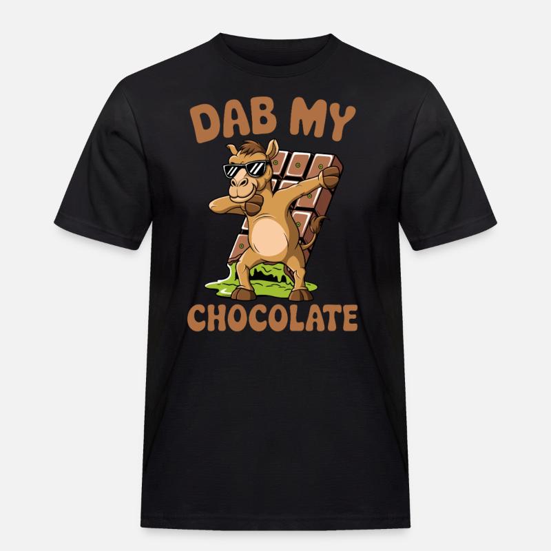 Dubai Dab my Chocolate - Männer Workwear T-Shirt - Schwarz