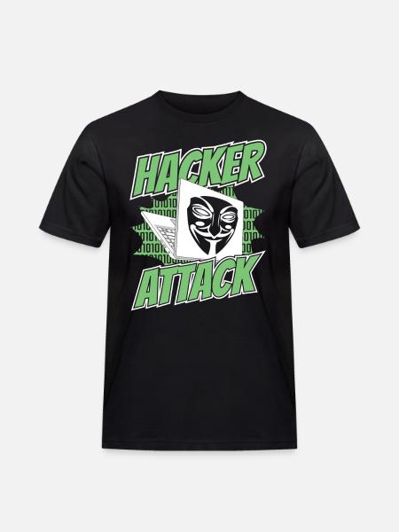Hacker Attack Social Engineering Phishing Sniffer - Men's Workwear T-Shirt - black