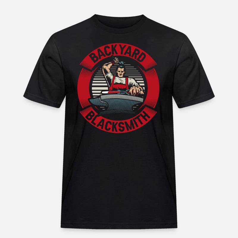 Backyard Blacksmith Blacksmith Forging - Männer Workwear T-Shirt - Schwarz