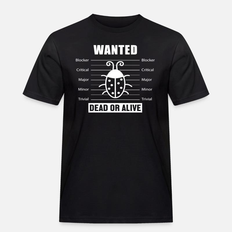Bugs Wanted Software Developer Developer - Men's Workwear T-Shirt - black