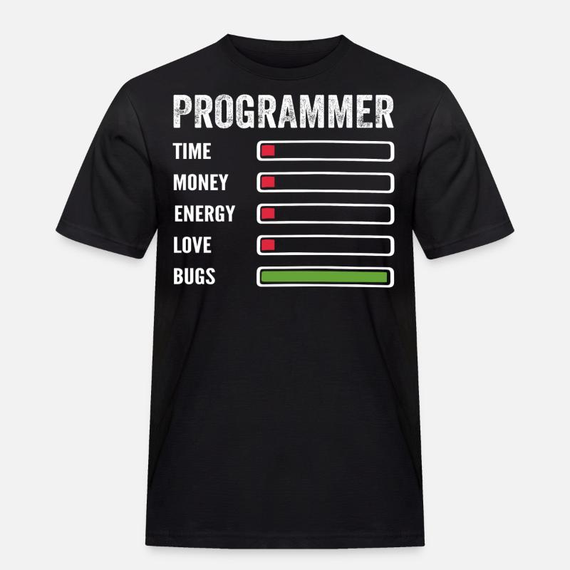 Developer Humor Programmer Coder - Men's Workwear T-Shirt - black