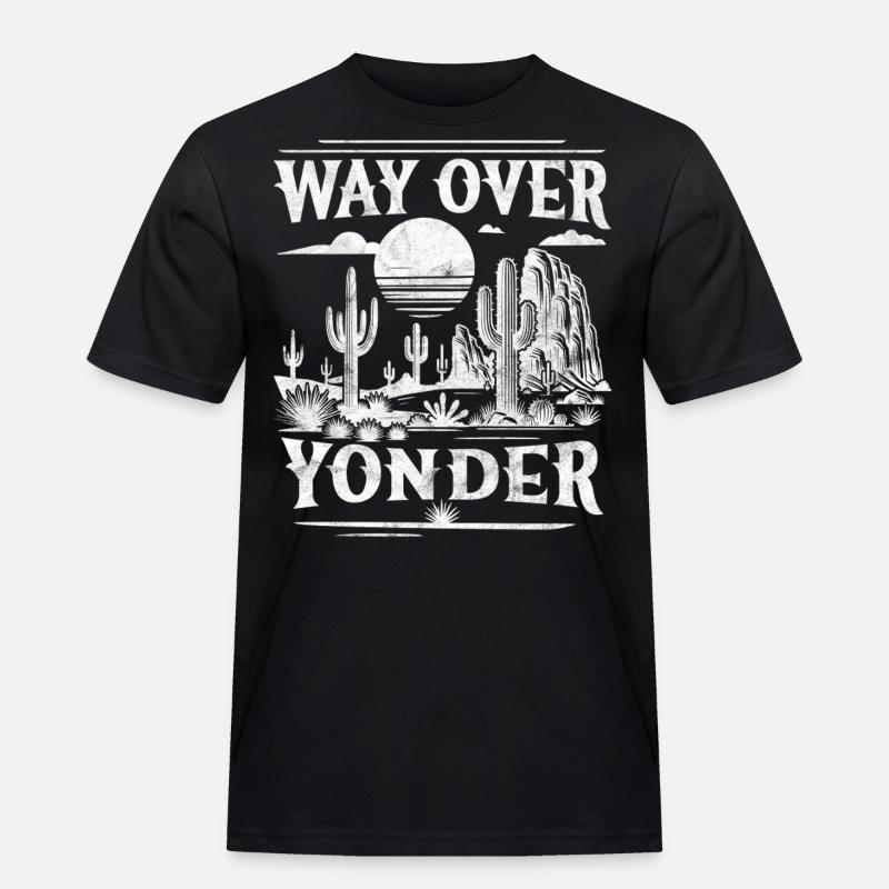 Weit drüben - Männer Workwear T-Shirt - Schwarz