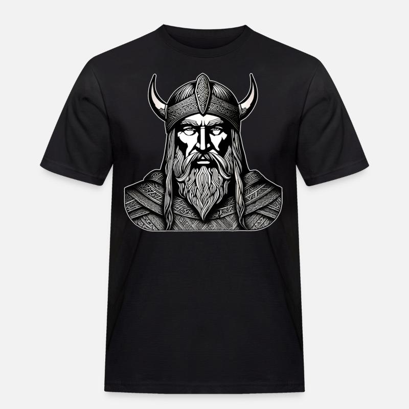 Stolzer Wikinger Krieger Germane - Männer Workwear T-Shirt - Schwarz