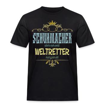 Schuhmacher Weltretter - Männer Workwear T-Shirt - Schwarz - Vorne - AI Model Male 178 light (178cm)