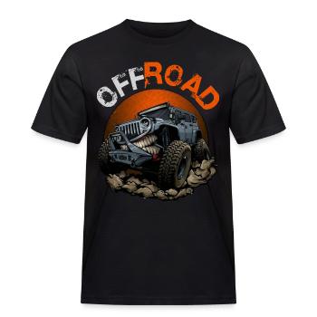Offroad-Fahrzeug - Männer Workwear T-Shirt - Schwarz - Vorne - AI Model Male 178 light (178cm)