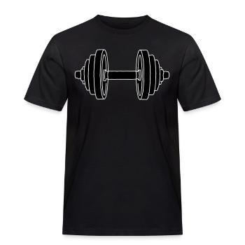 HANTEL Krafttraining 2 - Männer Workwear T-Shirt - Schwarz - Vorne - AI Model Male 178 light (178cm)