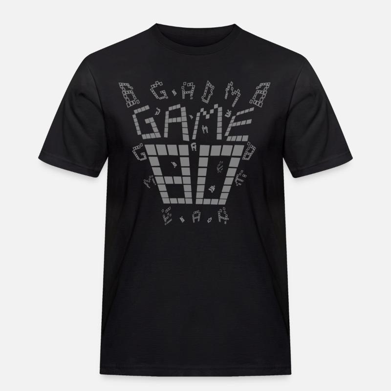 Game 80s design gray - Männer Workwear T-Shirt - Schwarz