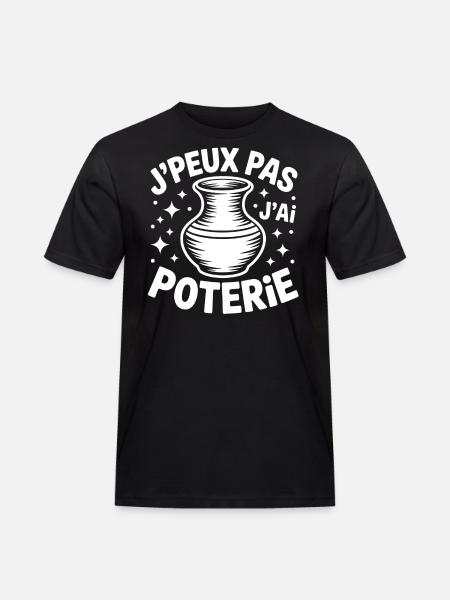 I can't I have Pottery - Men's Workwear T-Shirt - black
