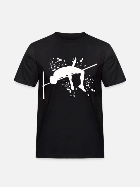 Hochspringer Wasserfarben Hochsprung - Männer Workwear T-Shirt - Schwarz