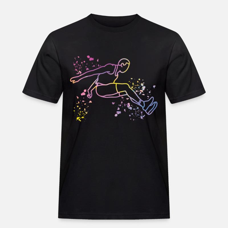 Weitspringer Weitspringen Kinder Weitsprung - Männer Workwear T-Shirt - Schwarz
