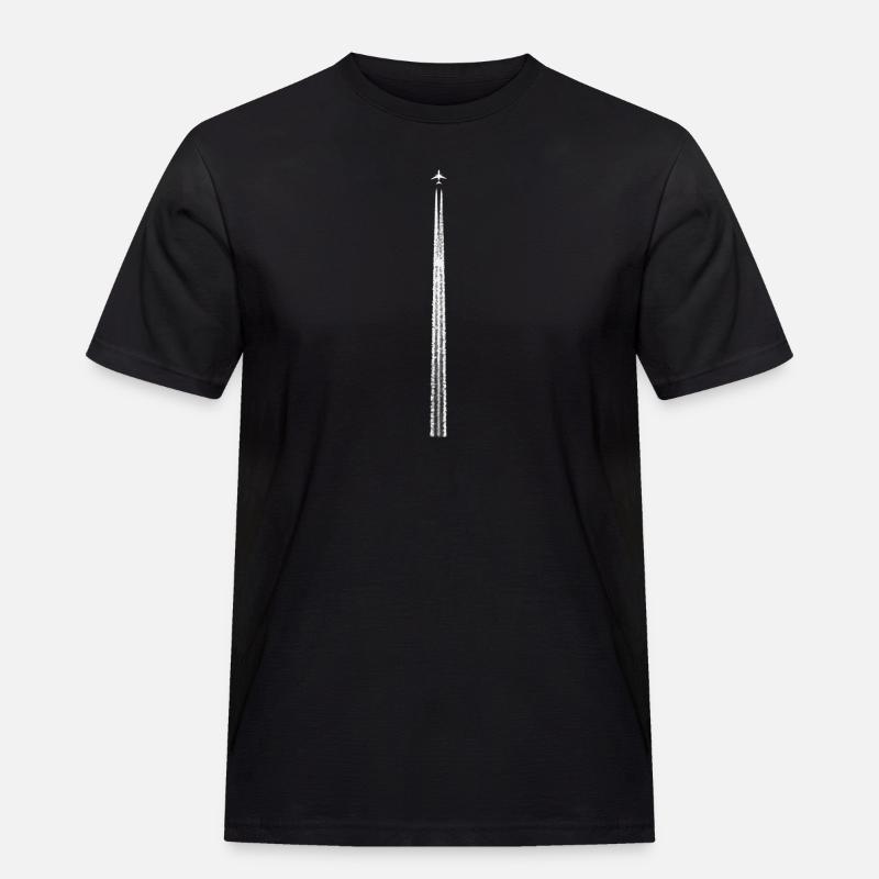 FLUGZEUG - Männer Workwear T-Shirt - Schwarz