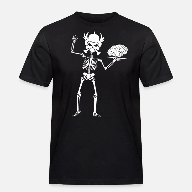 Skelett - Männer Workwear T-Shirt - Schwarz