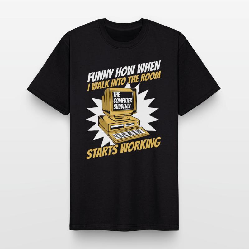 The Computer Suddenly Starts Working Admin Men's Workwear T-Shirt