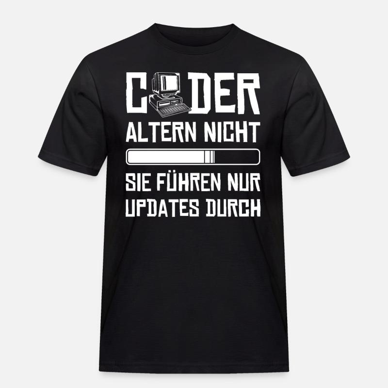 Coder Altern Nicht Developer Softwareingenieur - Männer Workwear T-Shirt - Schwarz