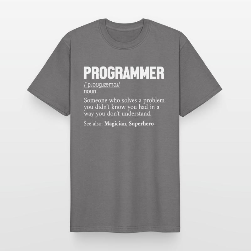 Programmer Definition Software Developer Coder Men's Workwear T-Shirt
