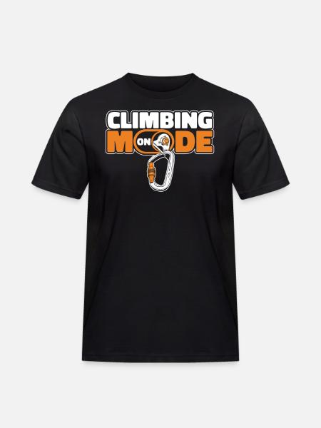 Klättringsläge på sportklättring Hastighetsklättring - Arbets-T-shirt herr - svart