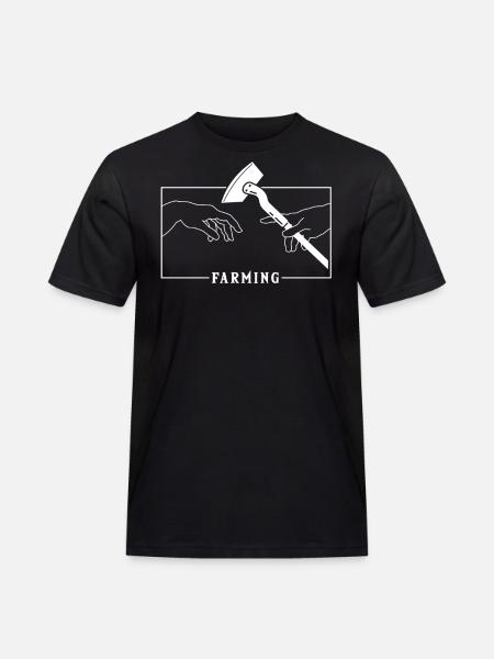 Michelangelo Création d’Adam Farming Bauer - T-shirt Workwear homme - noir