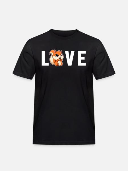 Love Fox Squirrel Grey Squirrel - Men's Workwear T-Shirt - black