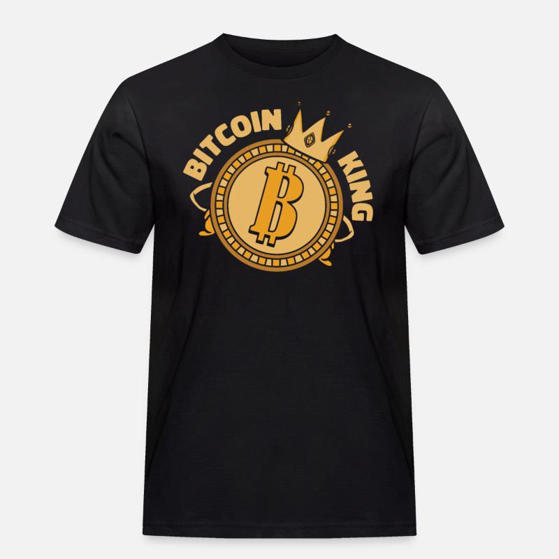 Bitcoin King Kryptowährung Blockchain Crypto - Männer Workwear T-Shirt - Schwarz